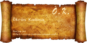 Ökrös Kadosa névjegykártya